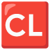 Großbuchstaben CL in rotem Quadrat