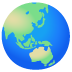 Globus mit Asien und Australien