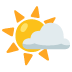 Sonne hinter kleiner Wolke