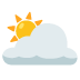 Sonne hinter großer Wolke