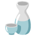 Sake-Flasche mit Tasse