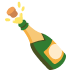 Flasche mit knallendem Korken