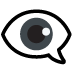 Auge in Sprechblase