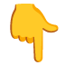 nach unten weisender Zeigefinger
