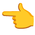 nach links weisender Zeigefinger