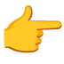 nach rechts weisender Zeigefinger