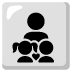 Familie: Mann, Mädchen und Junge