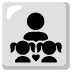 Familie: Mann, Mädchen und Mädchen