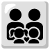 Familie: Mann, Mann, Mädchen und Junge