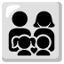 Familie: Mann, Frau, Mädchen und Junge