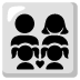 Familie: Mann, Frau, Mädchen und Mädchen
