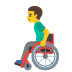 Mann in manuellem Rollstuhl