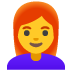 Frau: rotes Haar