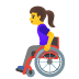 Frau in manuellem Rollstuhl