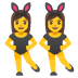 Frauen mit Hasenohren