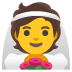 Person mit Schleier