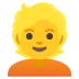 Person: blondes Haar