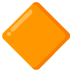 große orangefarbene Raute