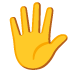 Hand mit gespreizten Fingern