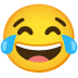 Gesicht mit Freudentränen