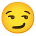 süffisant lächelndes Gesicht