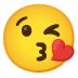 Kuss zuwerfendes Gesicht