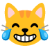 Katze mit Freudentränen