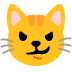 verwegen lächelnde Katze