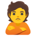 schmollende Person