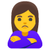 schmollende Frau
