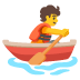 Person im Ruderboot