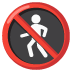 Fußgänger verboten