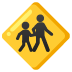 Kinder überqueren die Straße