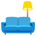 Sofa und Lampe