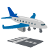 Landung eines Flugzeugs