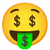 Gesicht mit Dollarzeichen