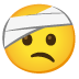 Gesicht mit Kopfverband