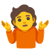schulterzuckende Person