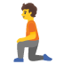 kniende Person