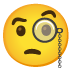 Gesicht mit Monokel