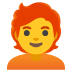 Person: rotes Haar