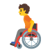 Person in manuellem Rollstuhl