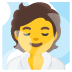 Person in Dampfsauna
