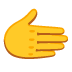 nach rechts weisende Hand