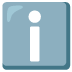 Buchstabe „i“ in blauem Quadrat