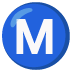 Buchstabe „M“ in Kreis