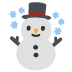 Schneemann im Schnee