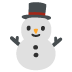 Schneemann ohne Schneeflocken
