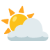 Sonne hinter Wolke